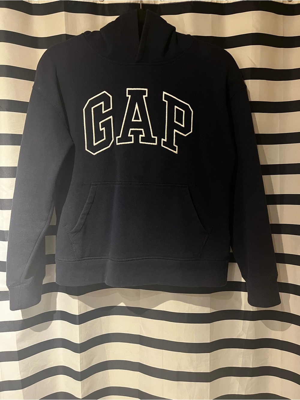 GAP Kids Navy Pullover Hoodie with Logo